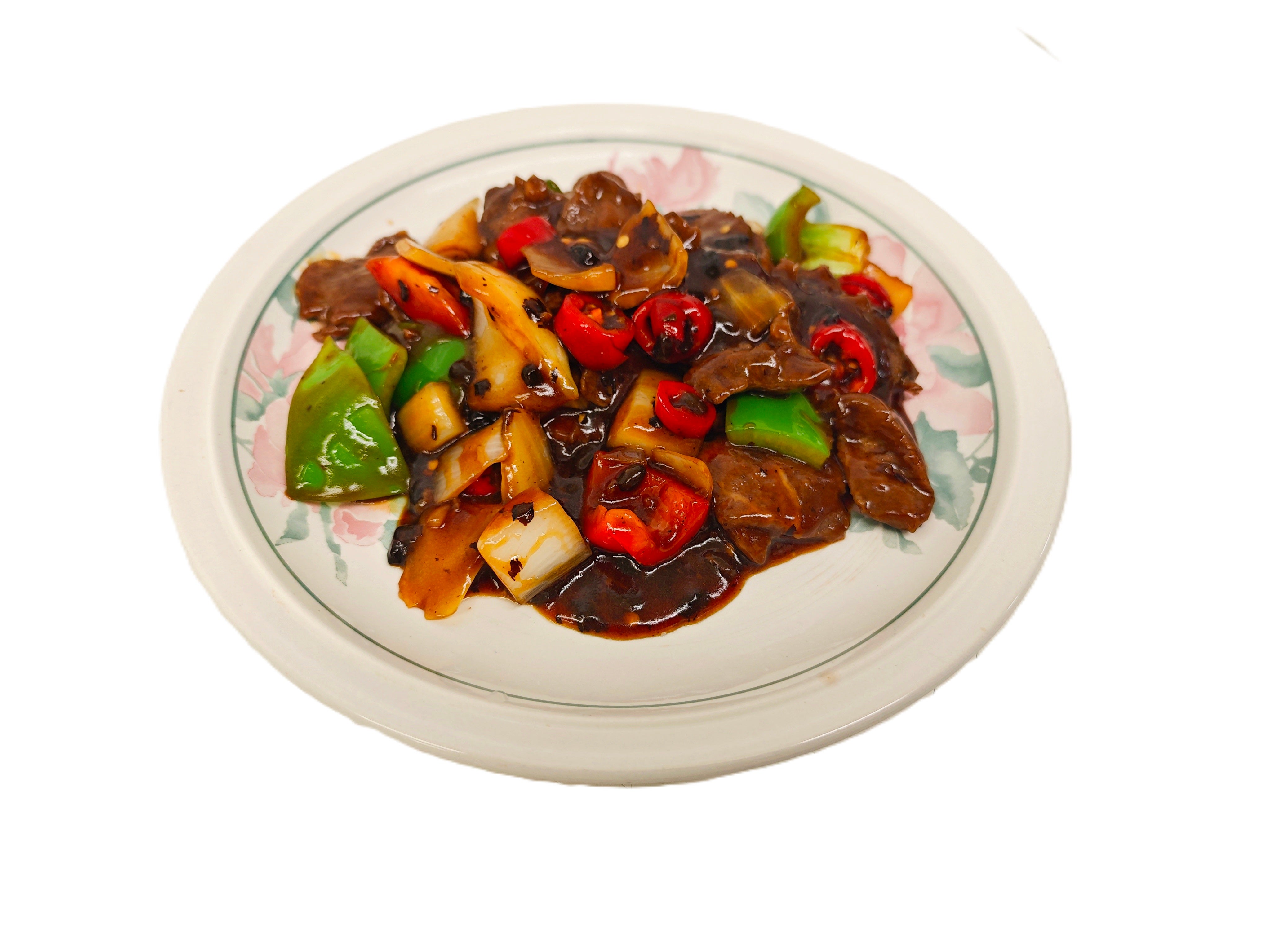 Lamb with Green Pepper in Black Bean Sauce