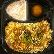 Veg Biryani + Paneer Tikka + Dessert