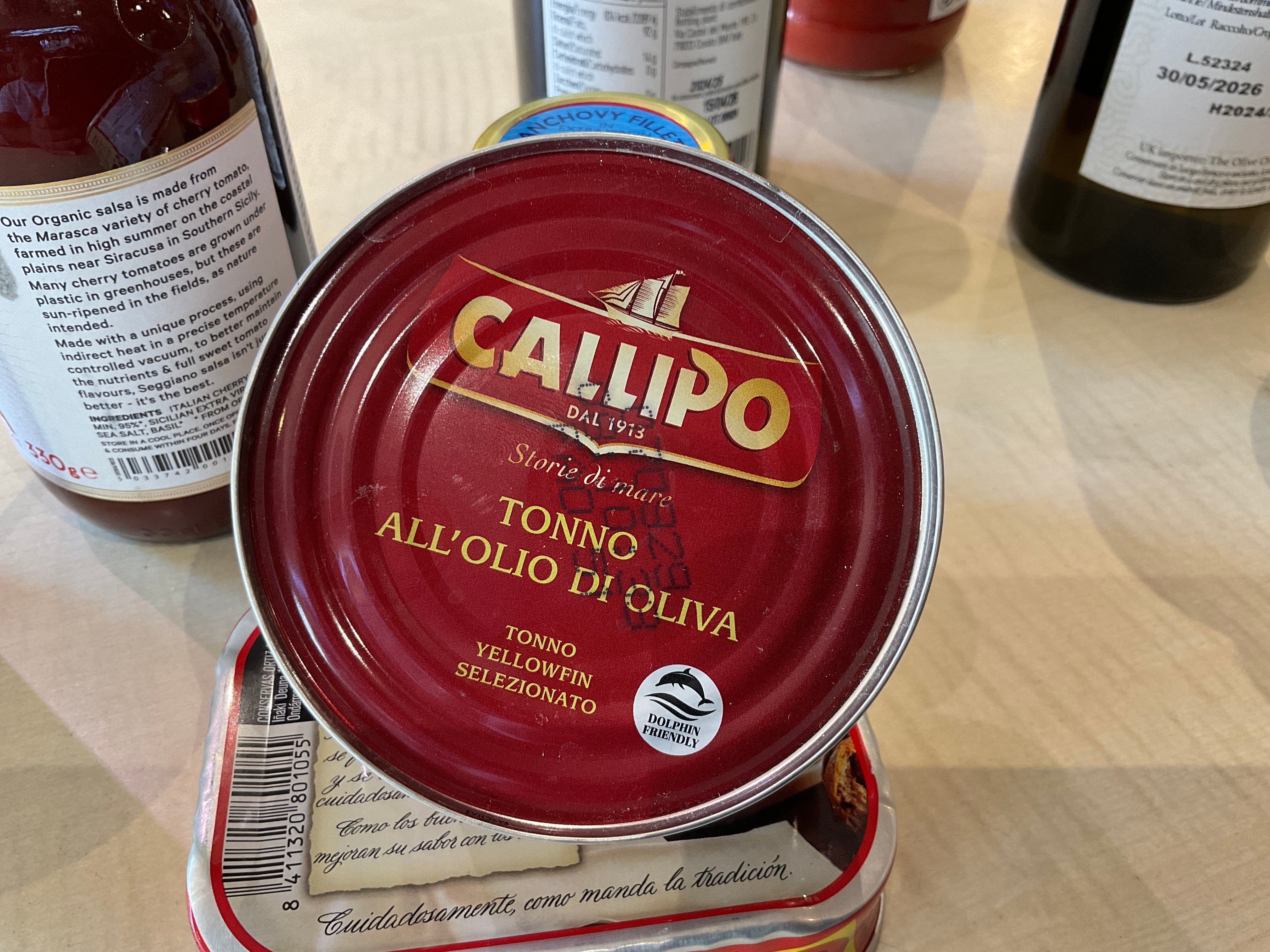 Calliope tonne all olio di olive