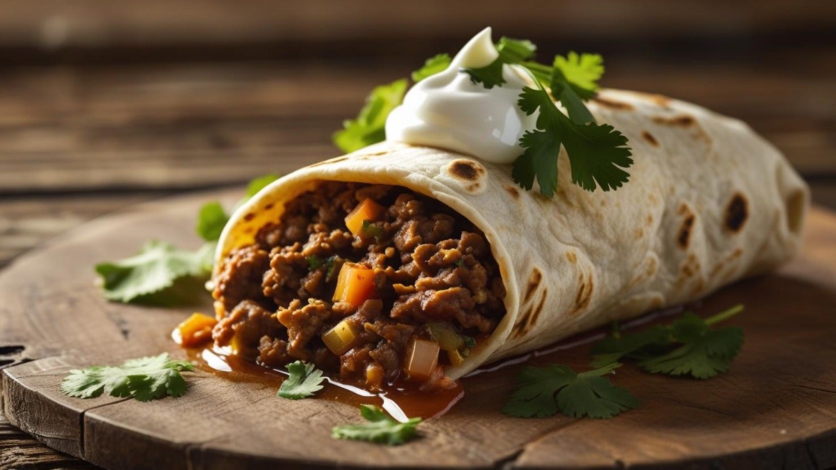 Lamb Mince Burrito