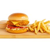 Zinger Chicken Burger With Fries