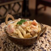  Prawns Alfredo Pasta