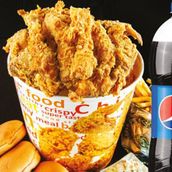 14 Pieces Chicken Strips Boneless Bucket With Pepsi