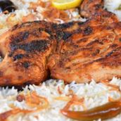 Half Grilled Chicken with Rice