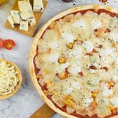 Quattro Frommagi Pizza (V)