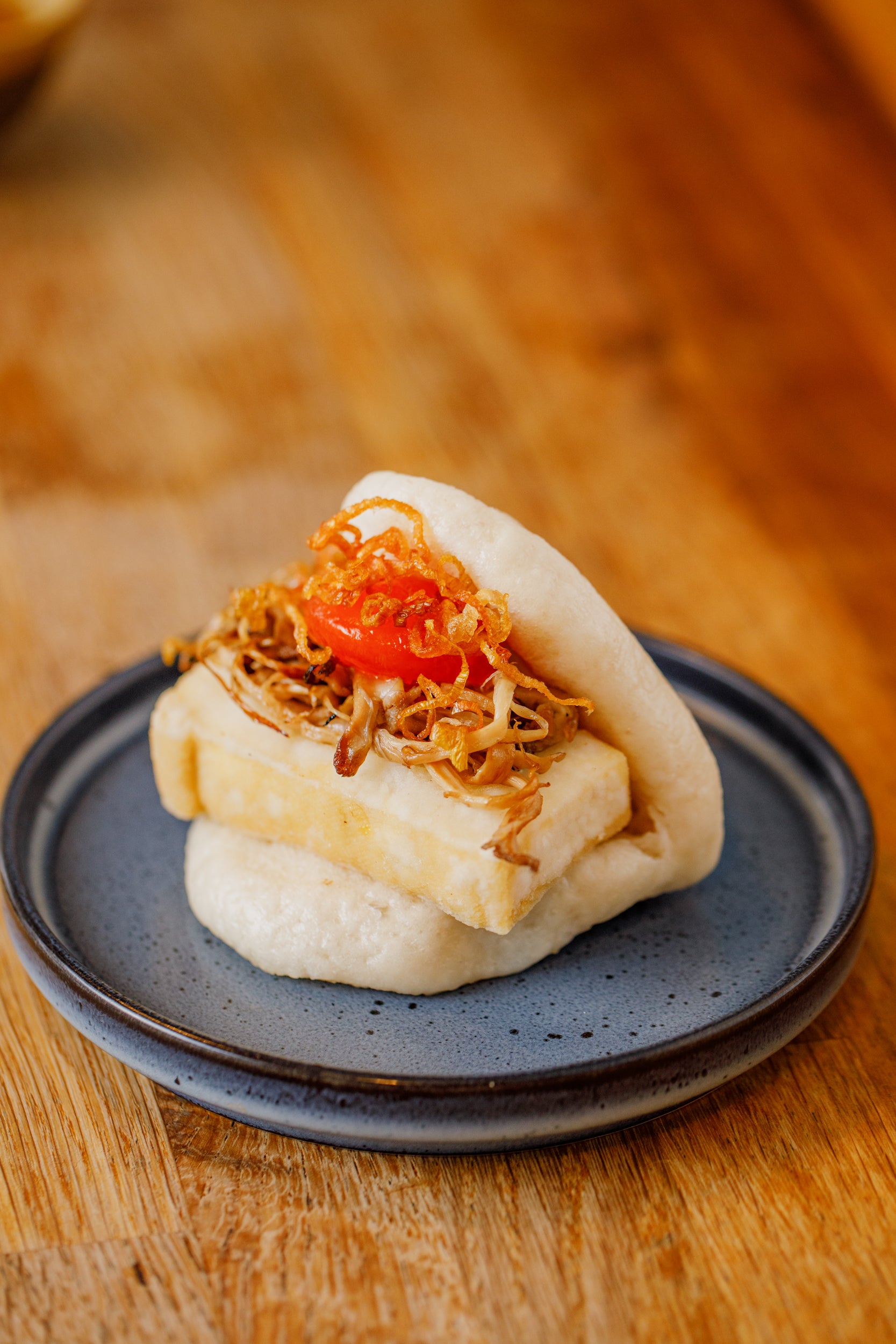 Tofu and Oyster Mushroom Bao