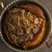 Eggplant Maklouba With Shank Meat Mini