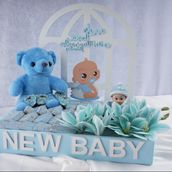 Sweet Baby Figurine, Luxury Blue Wrapper F 17906