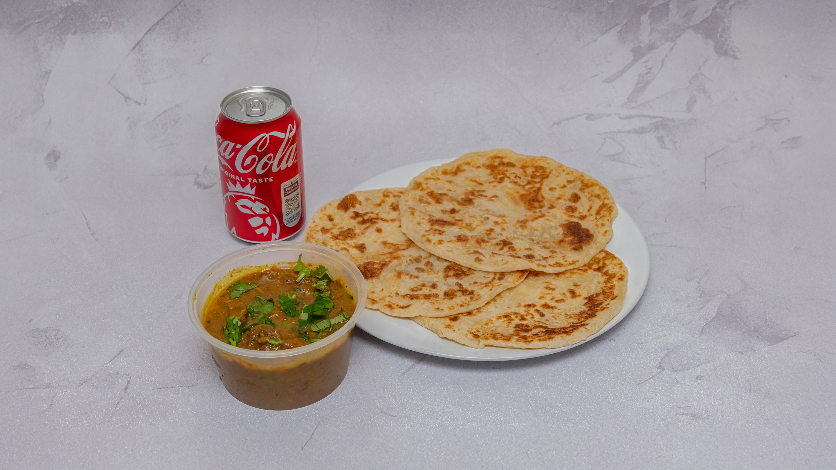Ceylon Porata with beef curry