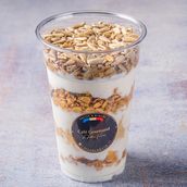 Premium Yogurt with Granola Mix And Flower Seeds