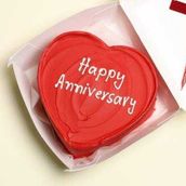 Happy Anniversary Heart Mini Shape Cake