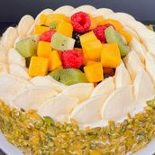 Custard Mixed Fruit Cake (Serves 5-7 Persons)