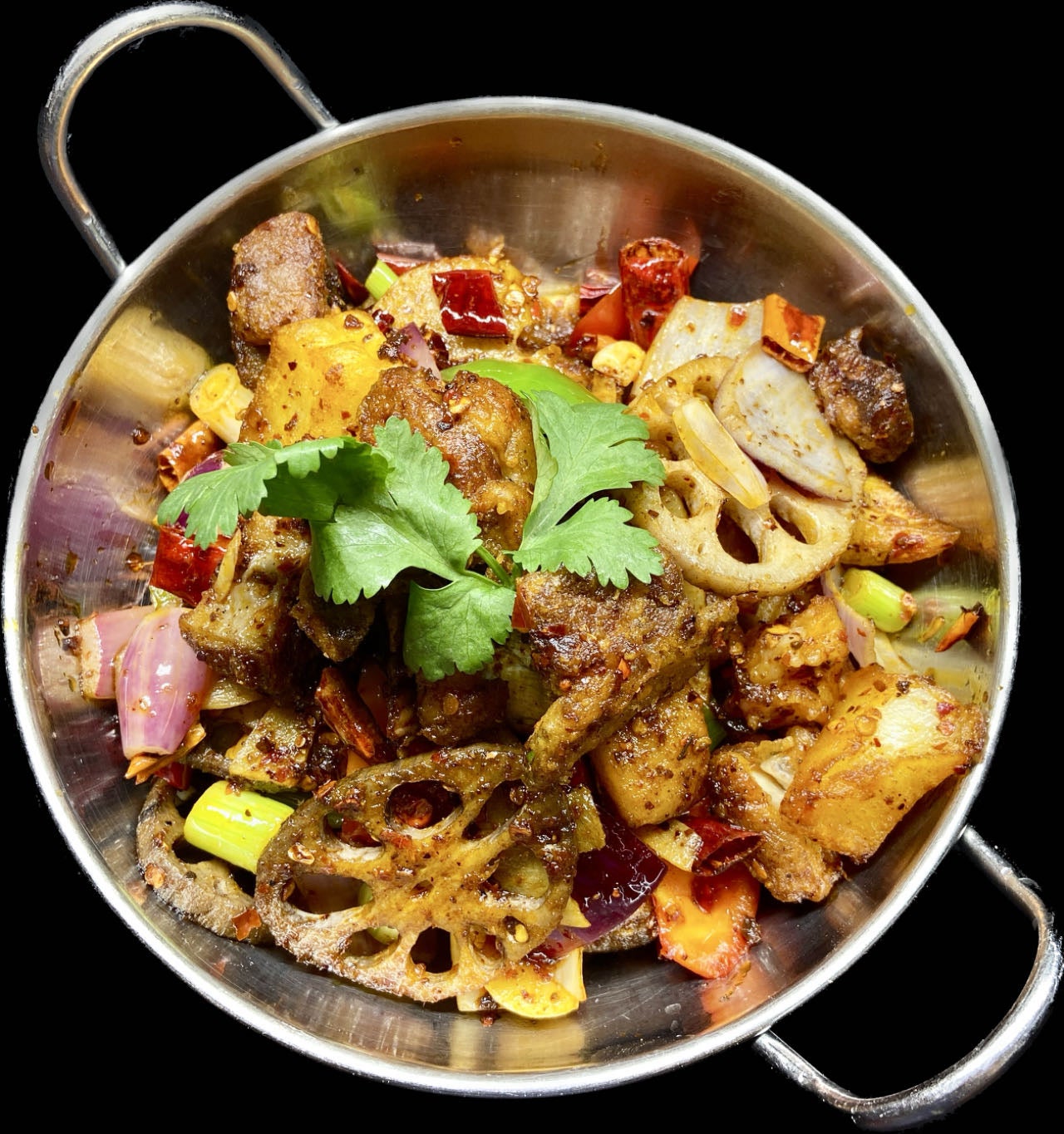 Dry Wok Lamb with Lotus Root and Potato 干锅羊腩