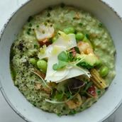 Salty Oatmeal Porridge With Shrimps