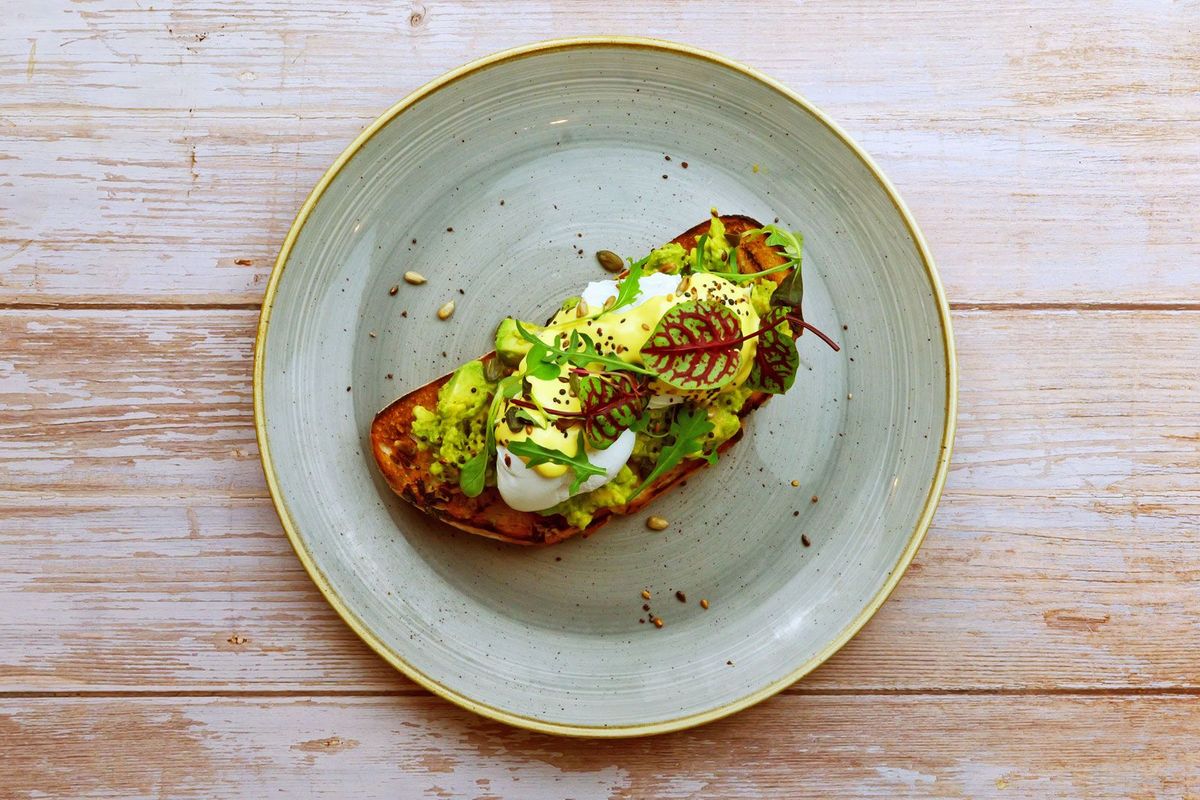 NEW - Poached eggs & crushed avocado