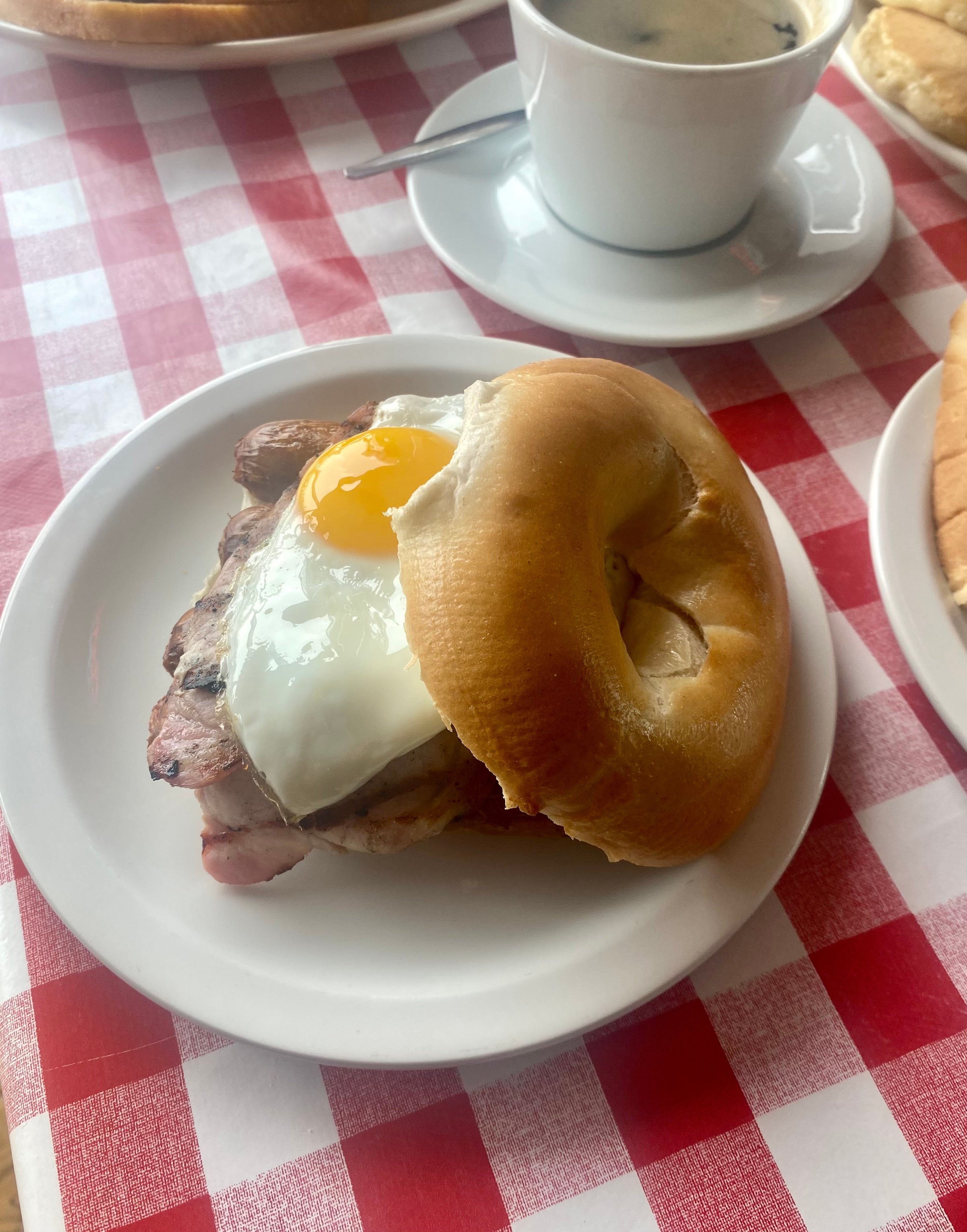 Bacon, Sausage, 'N' Egg Bagel