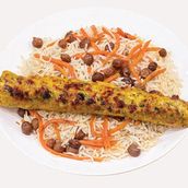 Afghani Polo with Shami Kebab Chicken