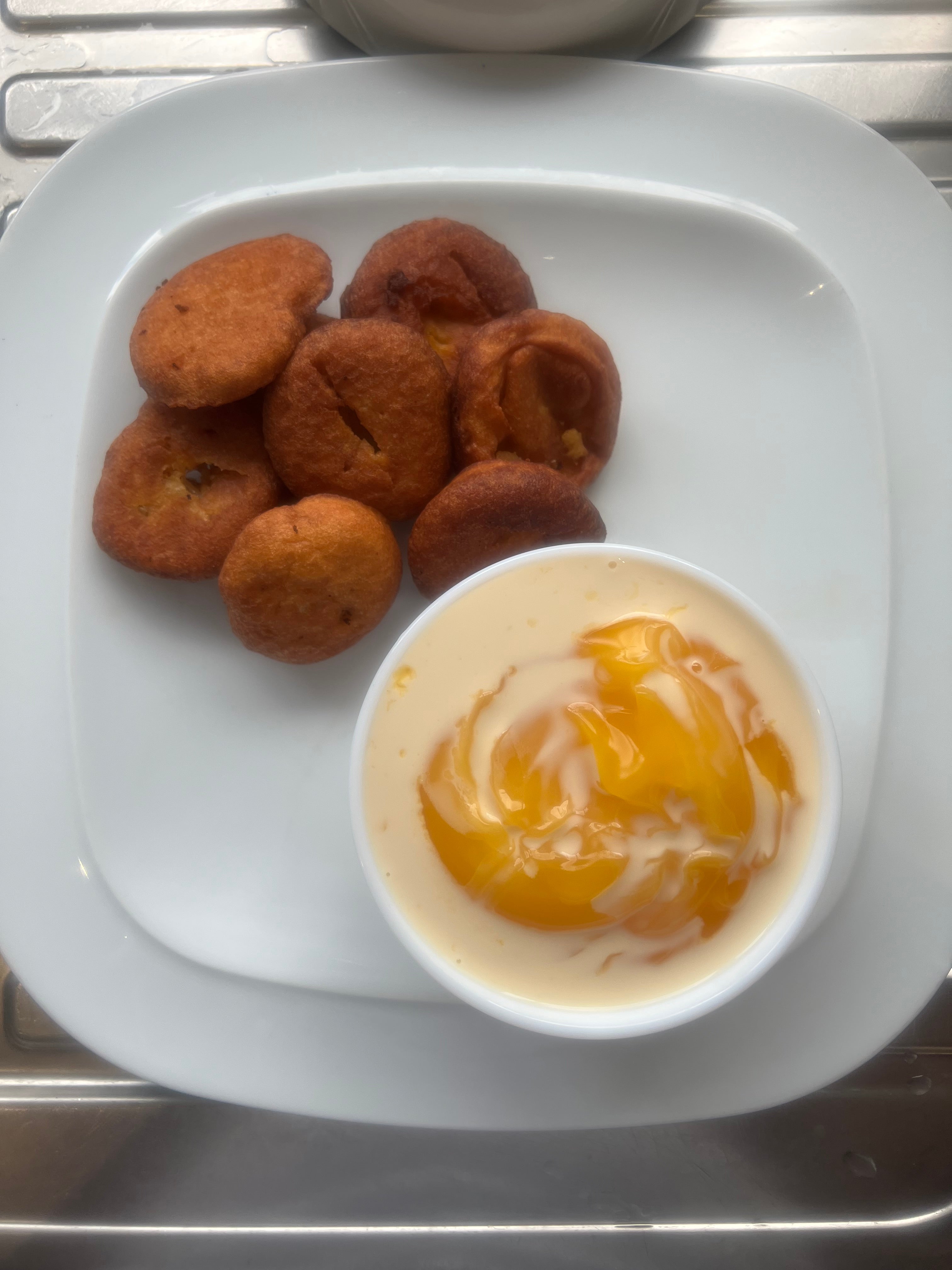 Akara and custard