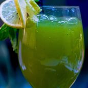 Fresh Lemonade With Mint Juice