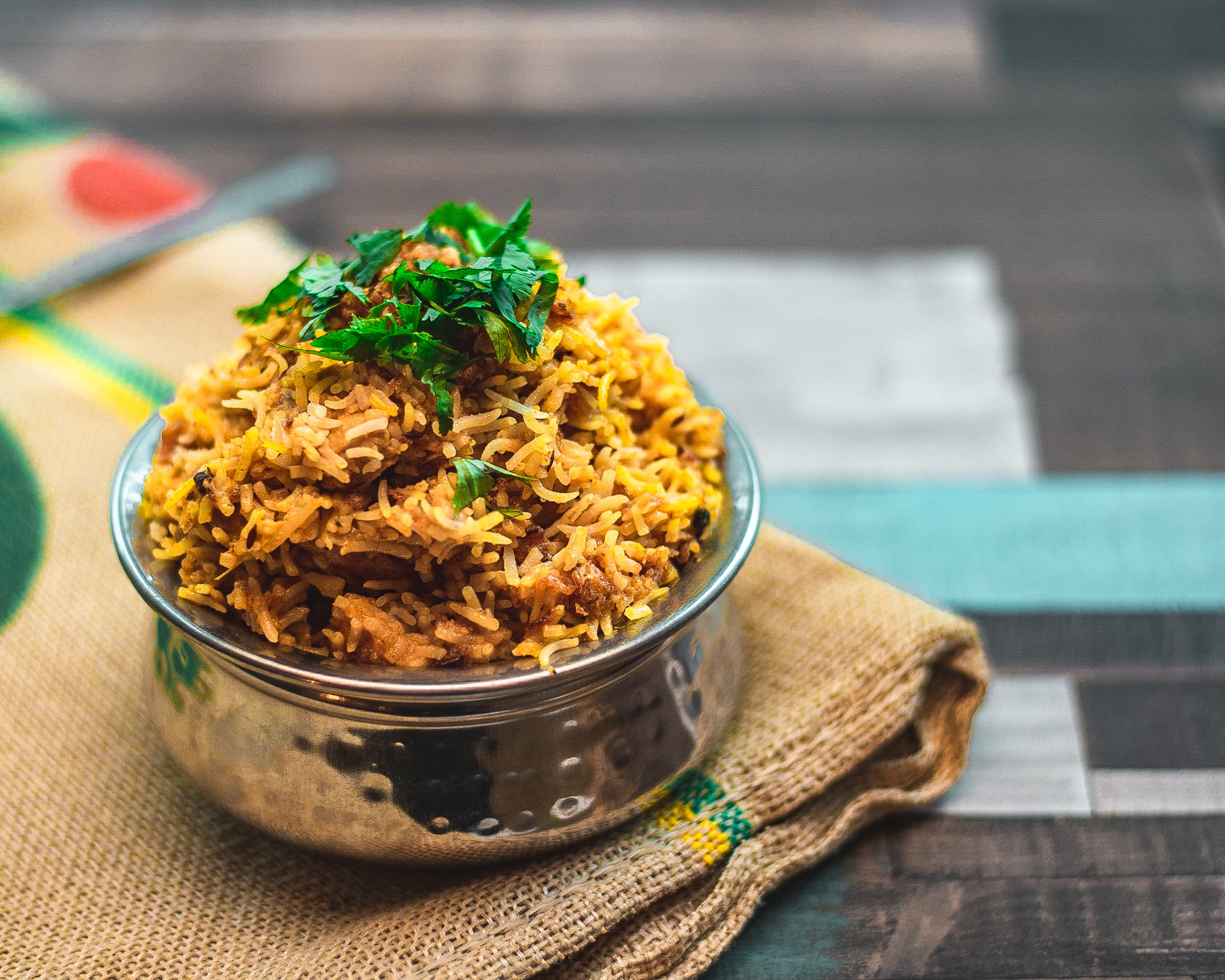 Maharaja Achari Chicken and Lamb Biryani