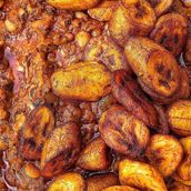 Fried Plantain And Beans