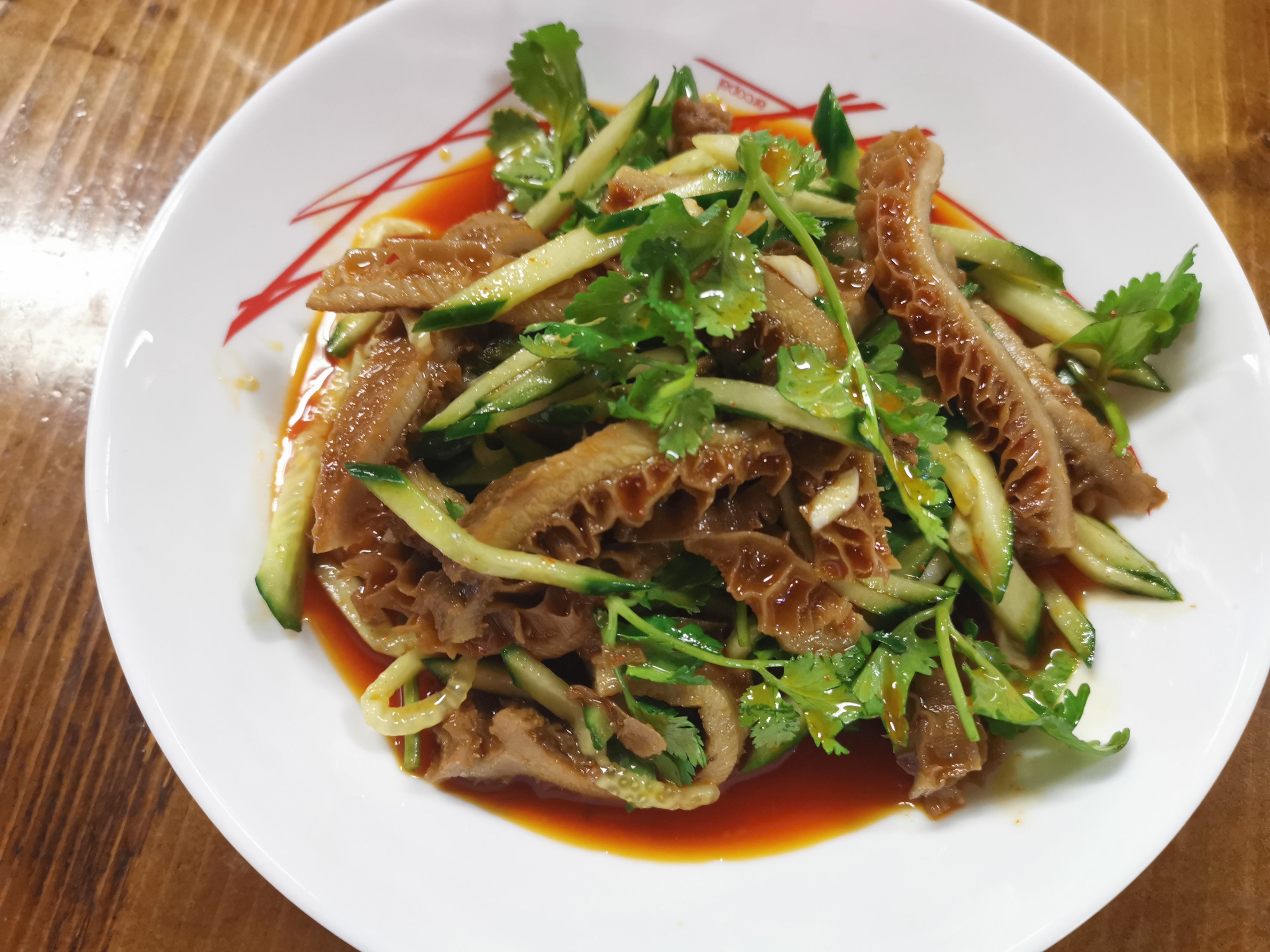 Beef Tripe in Chilli Oil  红油金钱肚