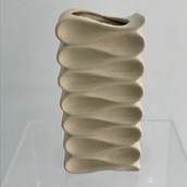 Long Ceramic Swirl Design Vase