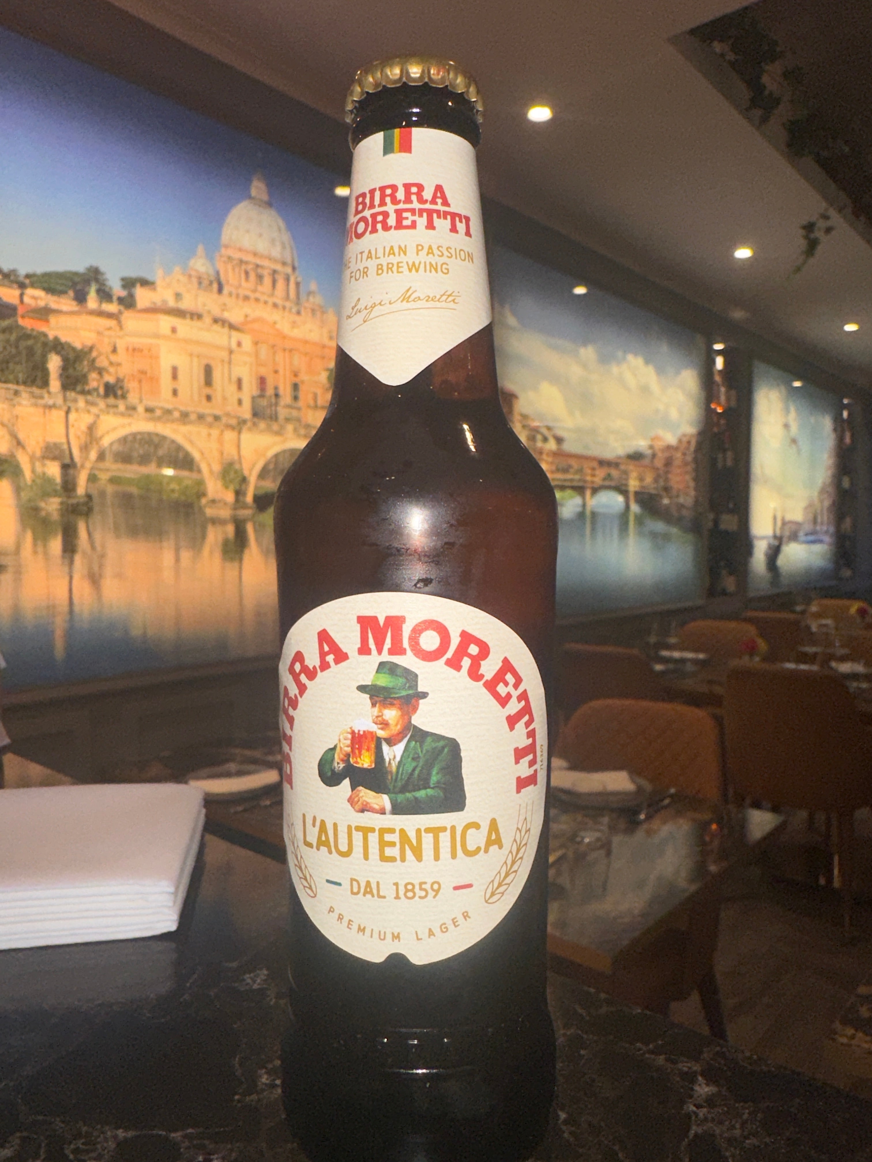Moretti lager 4.6% abv