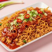 Triple Schezwan Vegetables, Noodles And Fried Rice