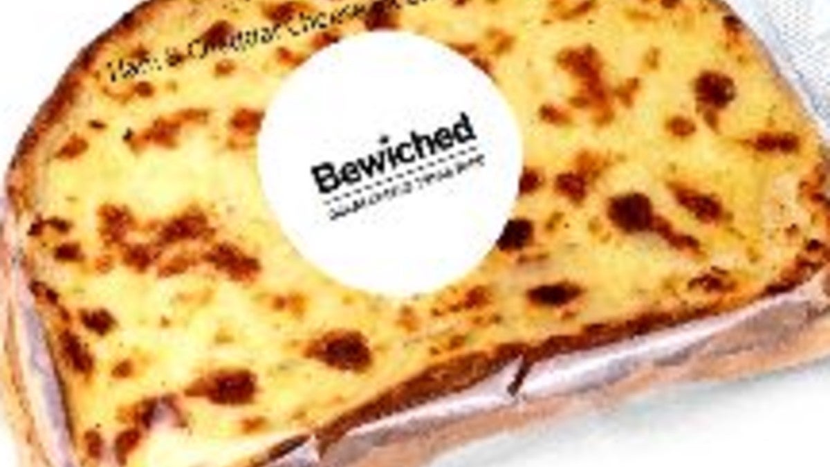 Cheese topped ham and cheese toastie
