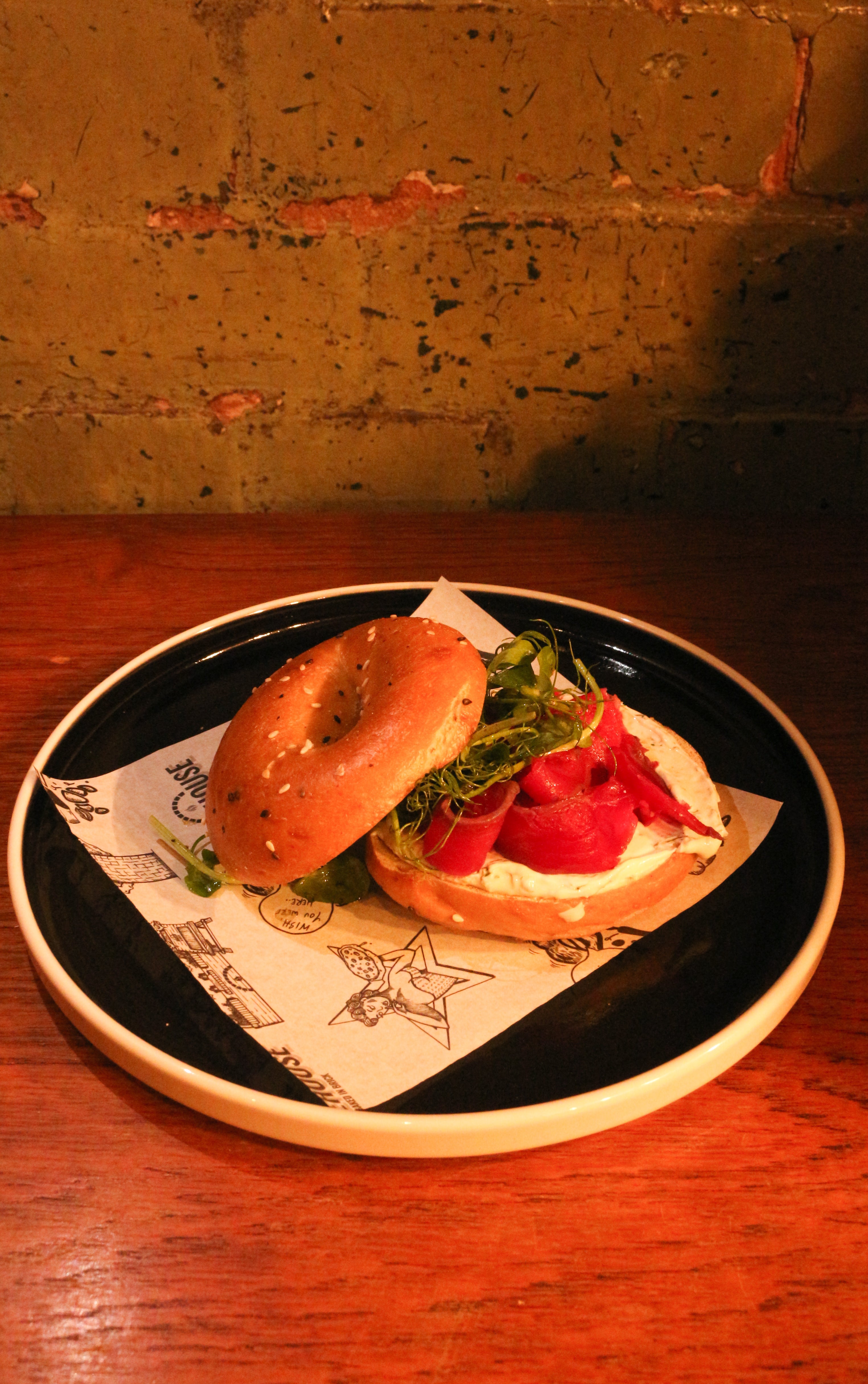 Salmon bagel