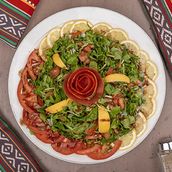 Rocca with Pomegranate Sauce