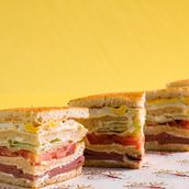 Mortadella Club Sandwich