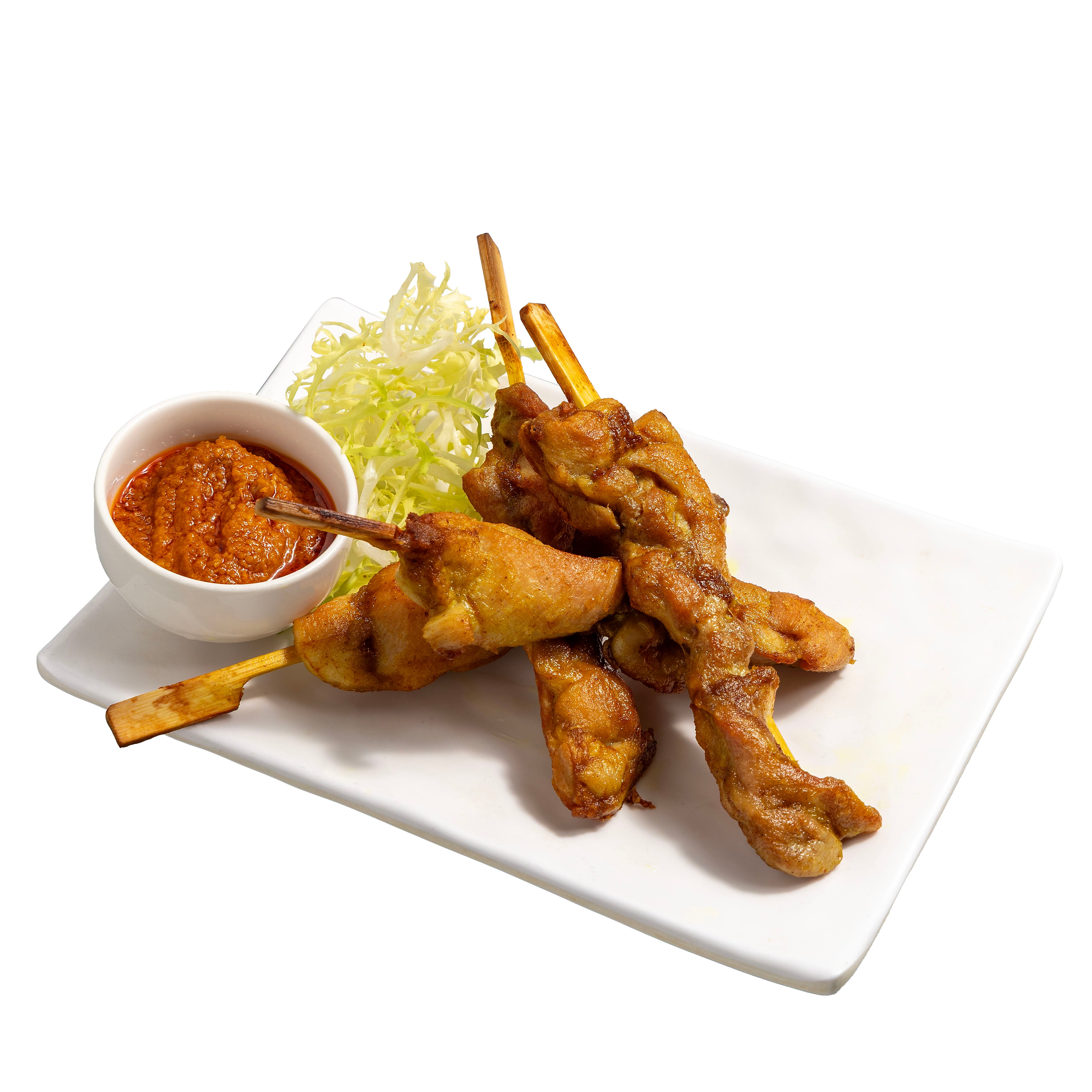 Skewered Satay Chicken in Malaysian Style 串燒沙爹雞 (4 skewers 四串)