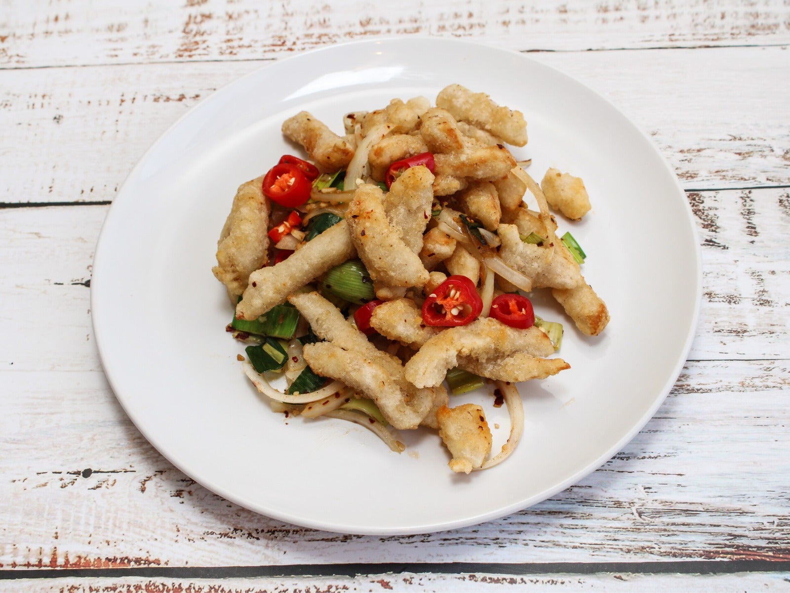1. Crispy Smoked Shredded Chicken (Large) 椒盐鸡𢇁