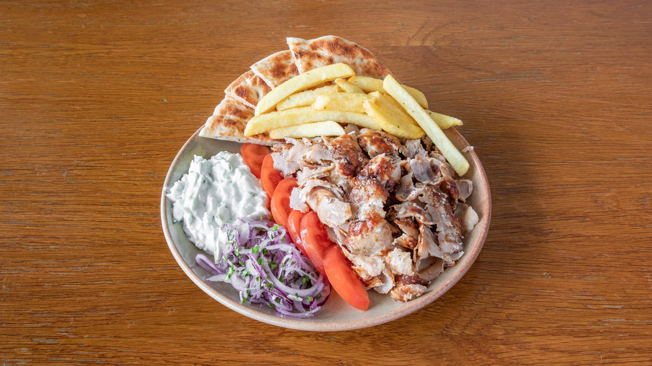 Pork gyros box portion