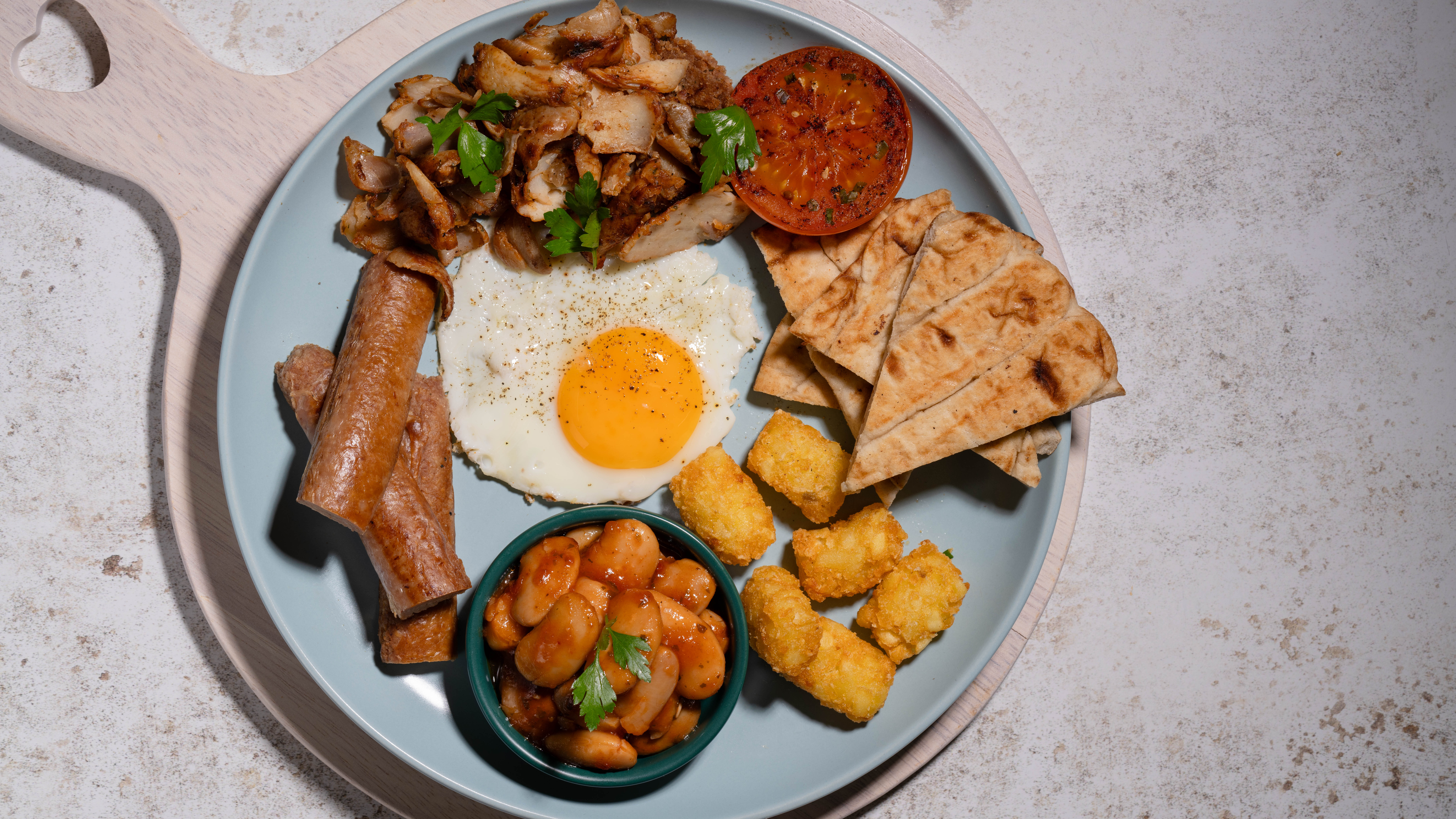 Mixed Chicken and Beef Breakfast