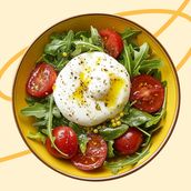 Italian Flag Salad: Burrata, Rocket & Cherry Tomatoes