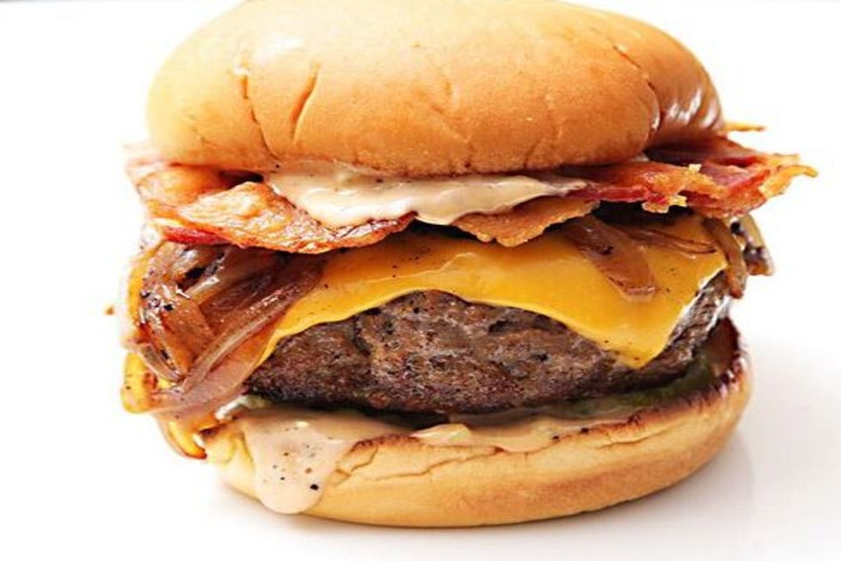 Gourmet Burger with bacon