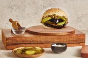 Fried eggplant sandwich