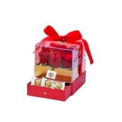 Flowers Red Gift Box