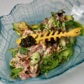 Tuna Tartare With Burnt Avocado