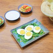 2 pieces Boiled eggs Plate