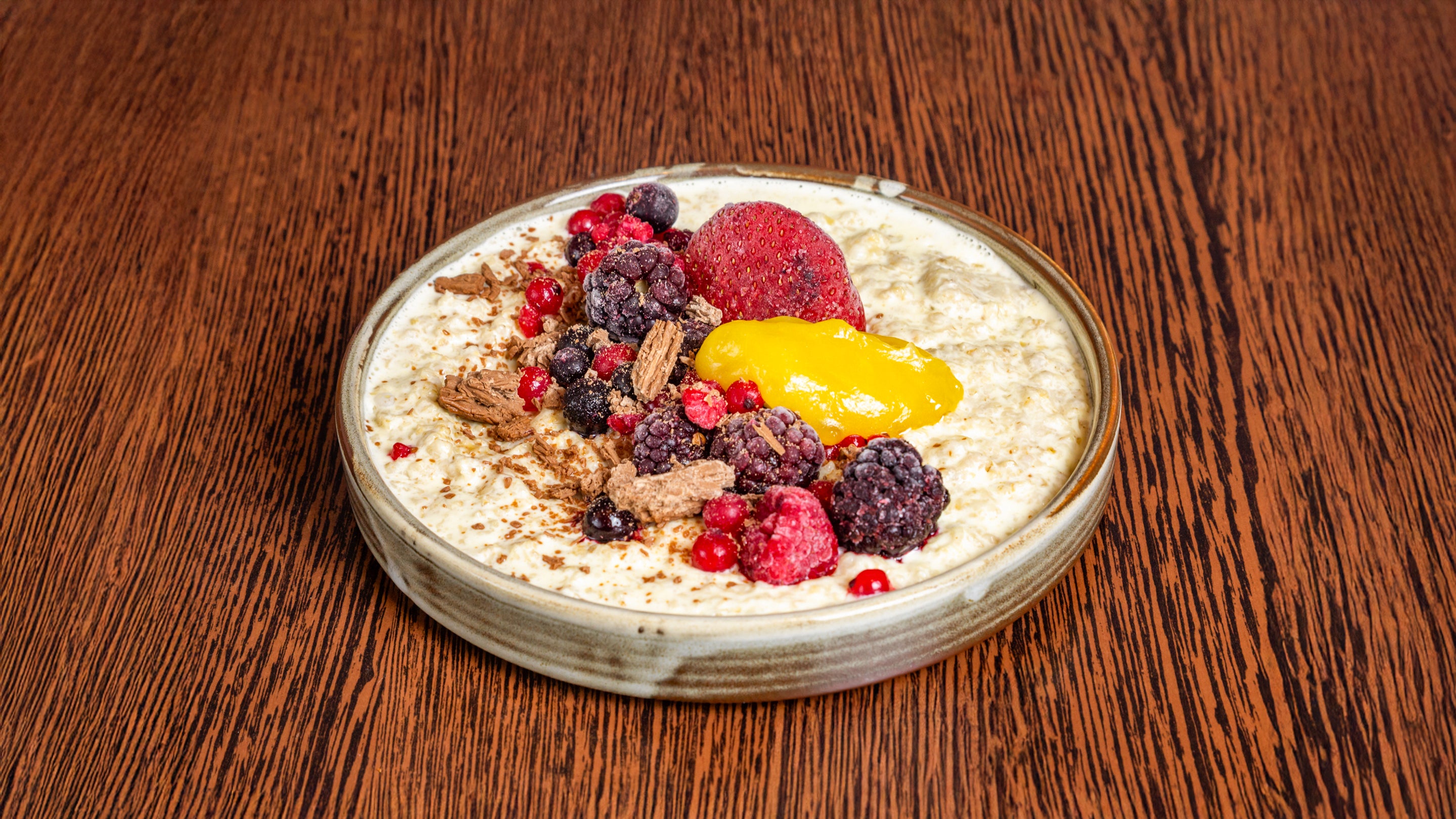 Wild Blueberry and Lemon Curd Porridge