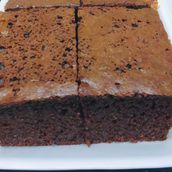 Plate Chocolate Cake 4 Pieces 