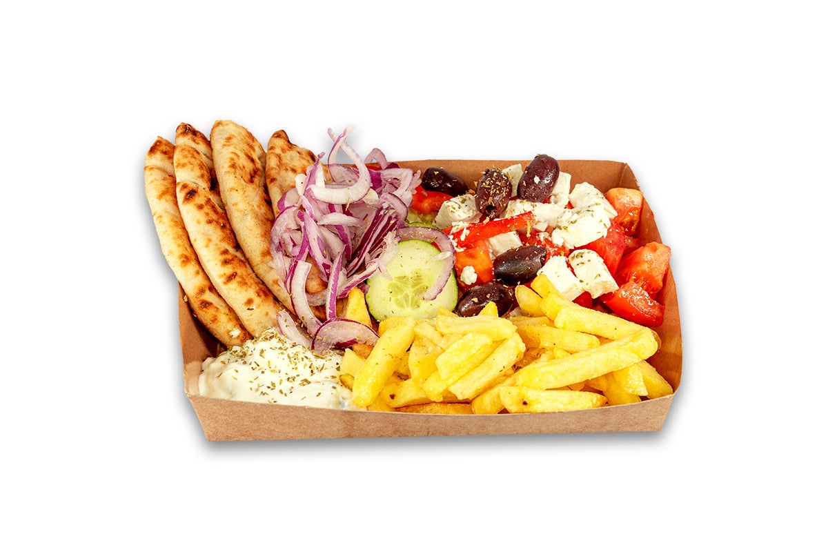 Greek Salad + Pita bread +Chips Box