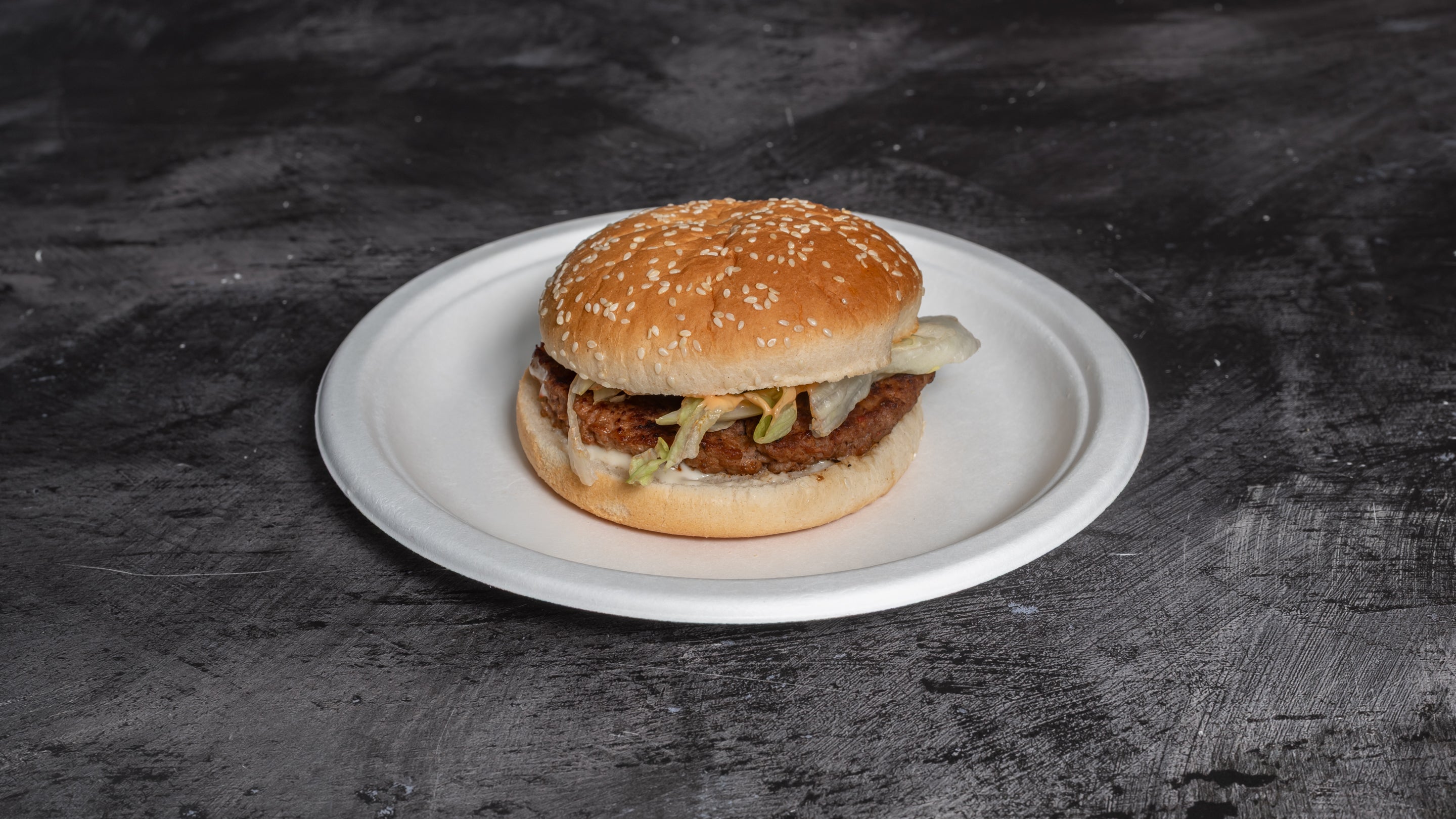 100% Lamb Burger with Chips