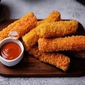 Fried Crab Sticks In Crumbs