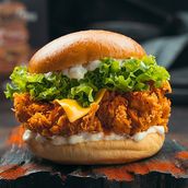 Fried Crispy Chicken Burger