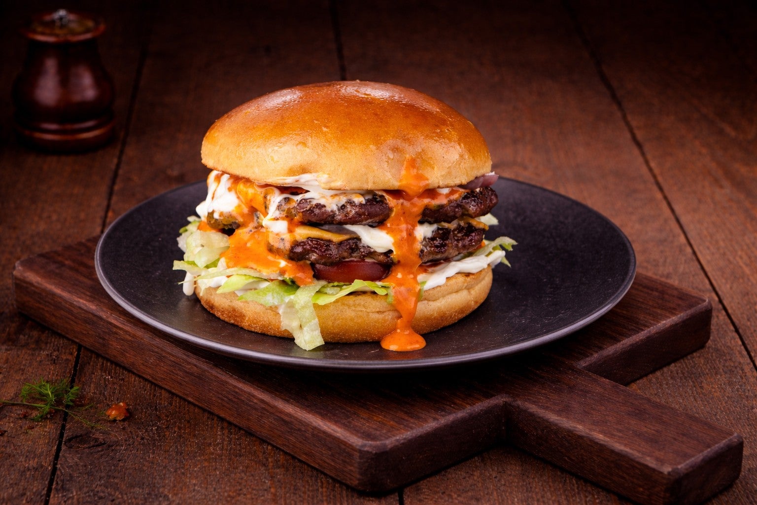 Beef Double Smash Burger
